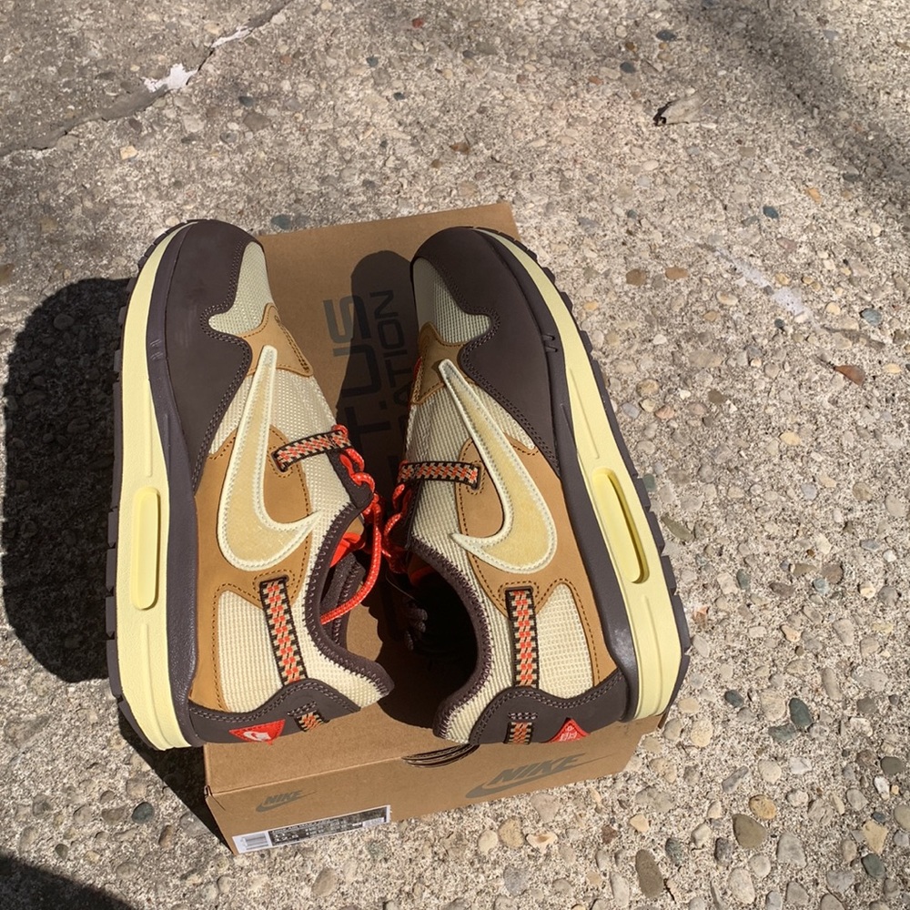 NEW Travis Scott x Nike AirMax 1 Baroque Brown Size 11 Men - Picture 8 of 15